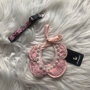 Pink Dog Collar Set